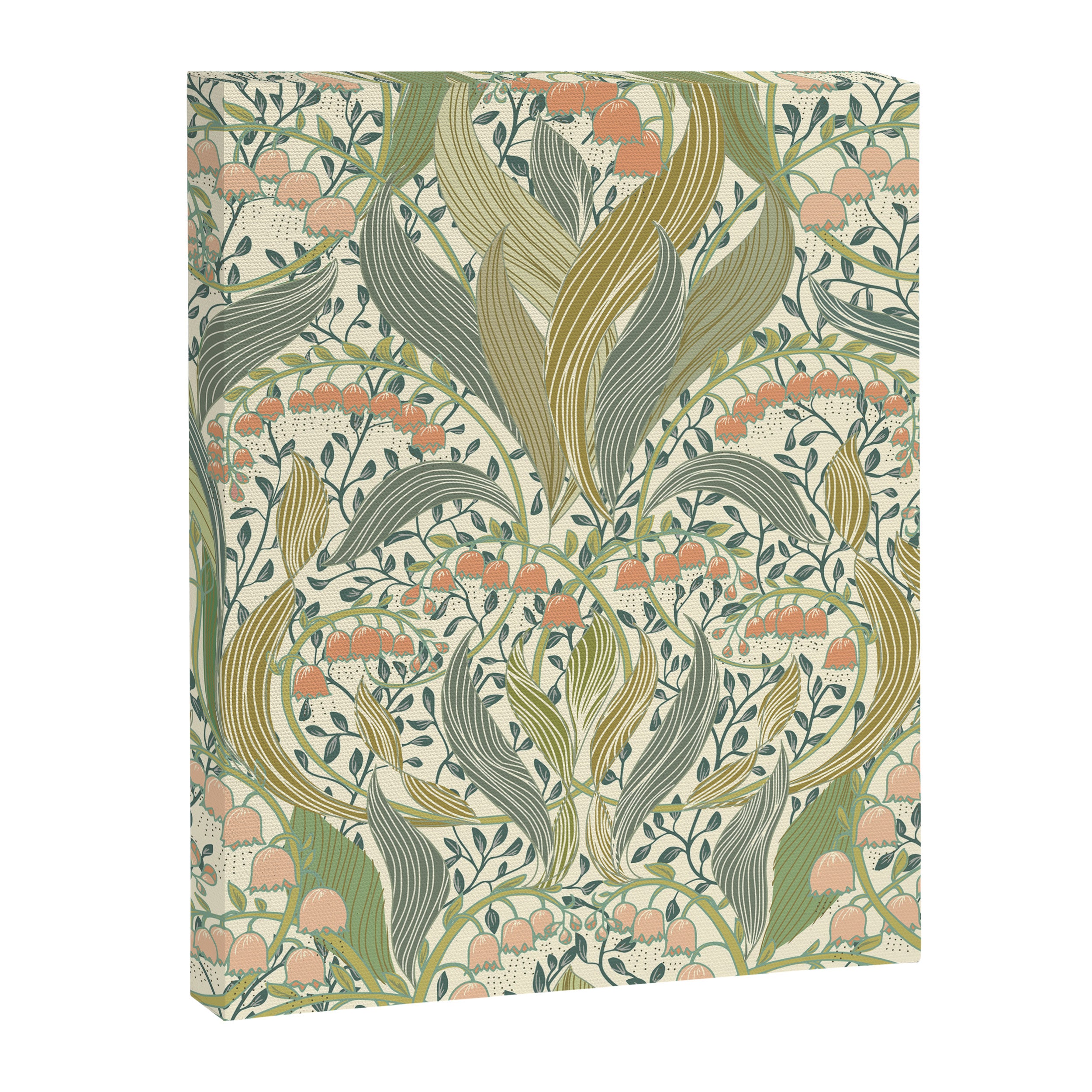 William Morris style lily of the valley light Canvas Print Gallery Image 6