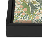 William Morris style lily of the valley light Framed Canvas Print Gallery Image 3