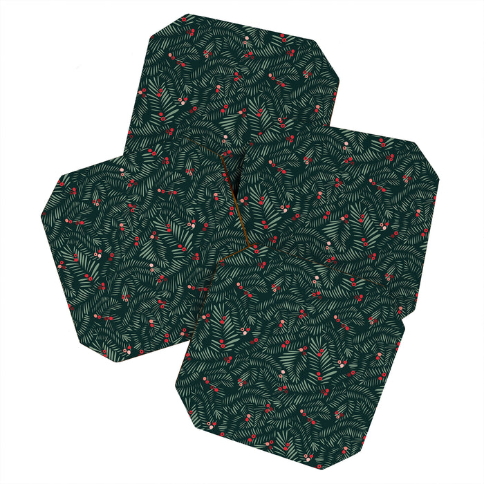 winter christmas time green fir branches Coaster Gallery Image 1