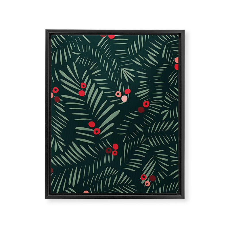 winter christmas time green fir branches Framed Canvas Print Gallery Image 8