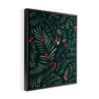 winter christmas time green fir branches Framed Canvas Print Gallery Image 2