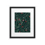 winter christmas time green fir branches Framed Art Print Gallery Image 4