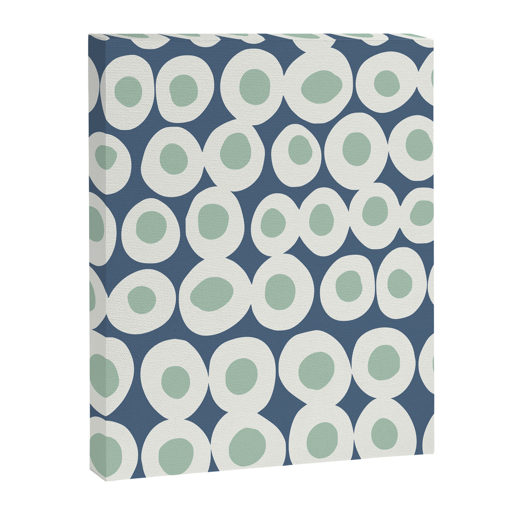 Wonderful bold dots blue and mint Canvas Print Gallery Image 6