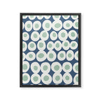 Wonderful bold dots blue and mint Framed Canvas Print Gallery Image 6