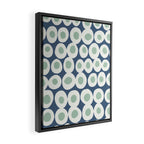 Wonderful bold dots blue and mint Framed Canvas Print Gallery Image 2