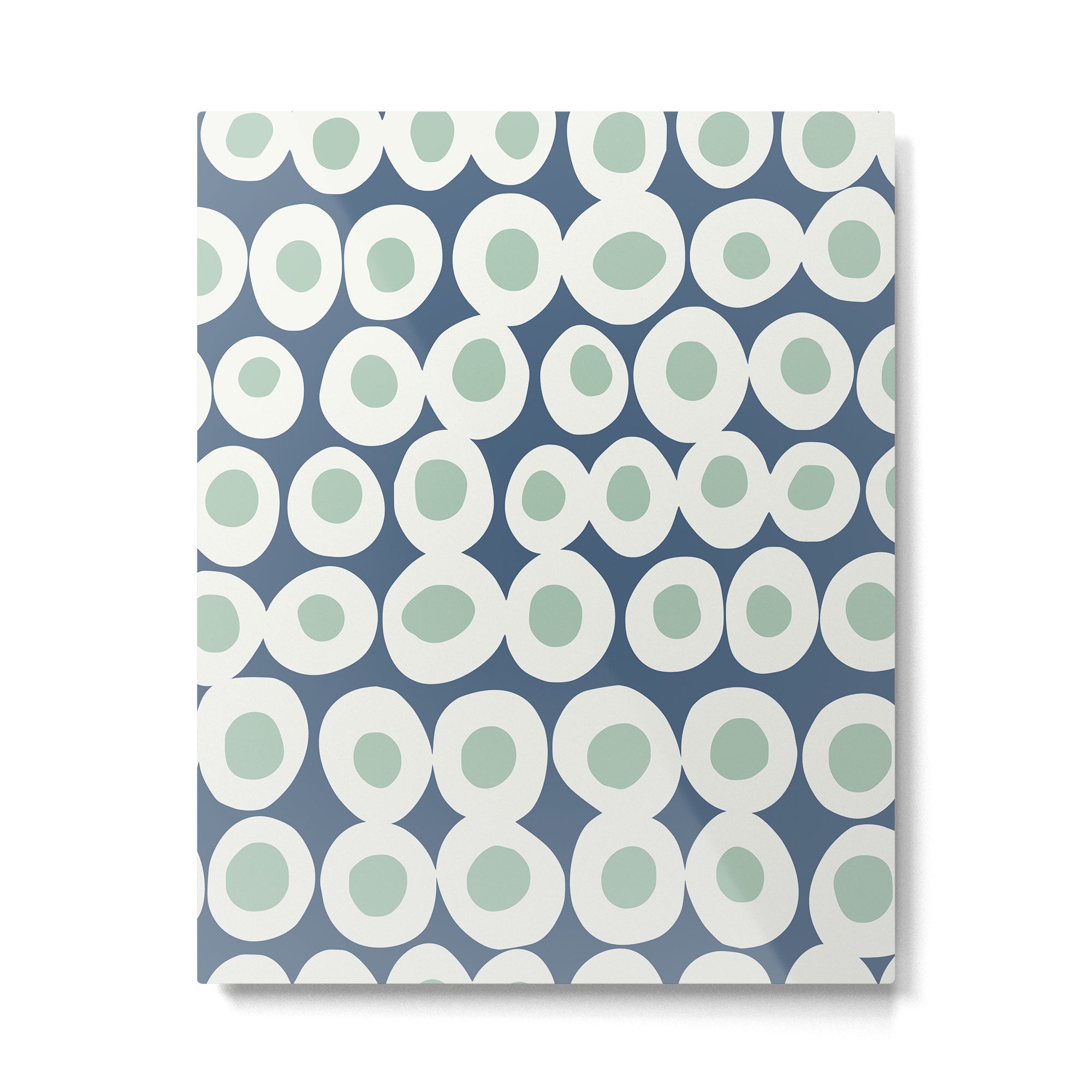 Wonderful bold dots blue and mint Metal Print Gallery Image 4