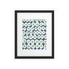 Wonderful bold dots blue and mint Framed Art Print Gallery Image 5