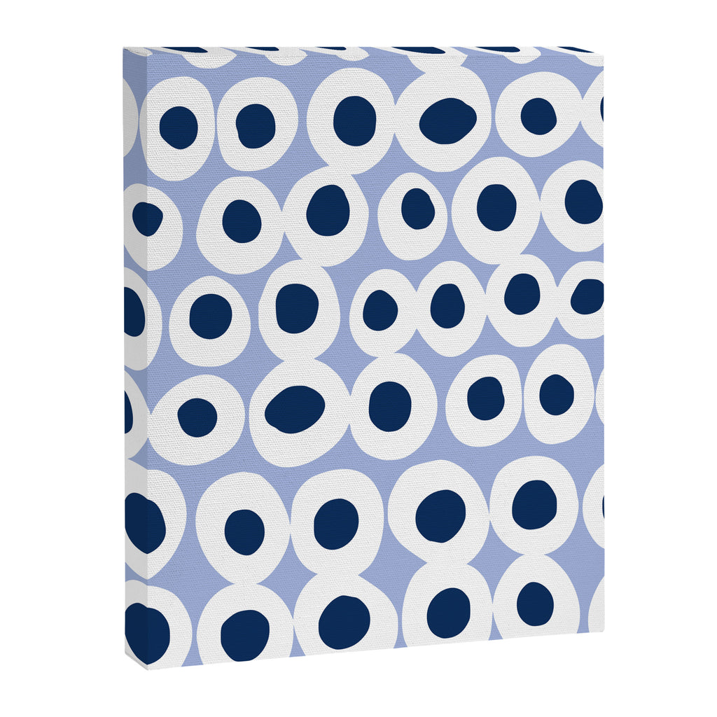 Wonderful bold dots blue Canvas Print Gallery Image 6