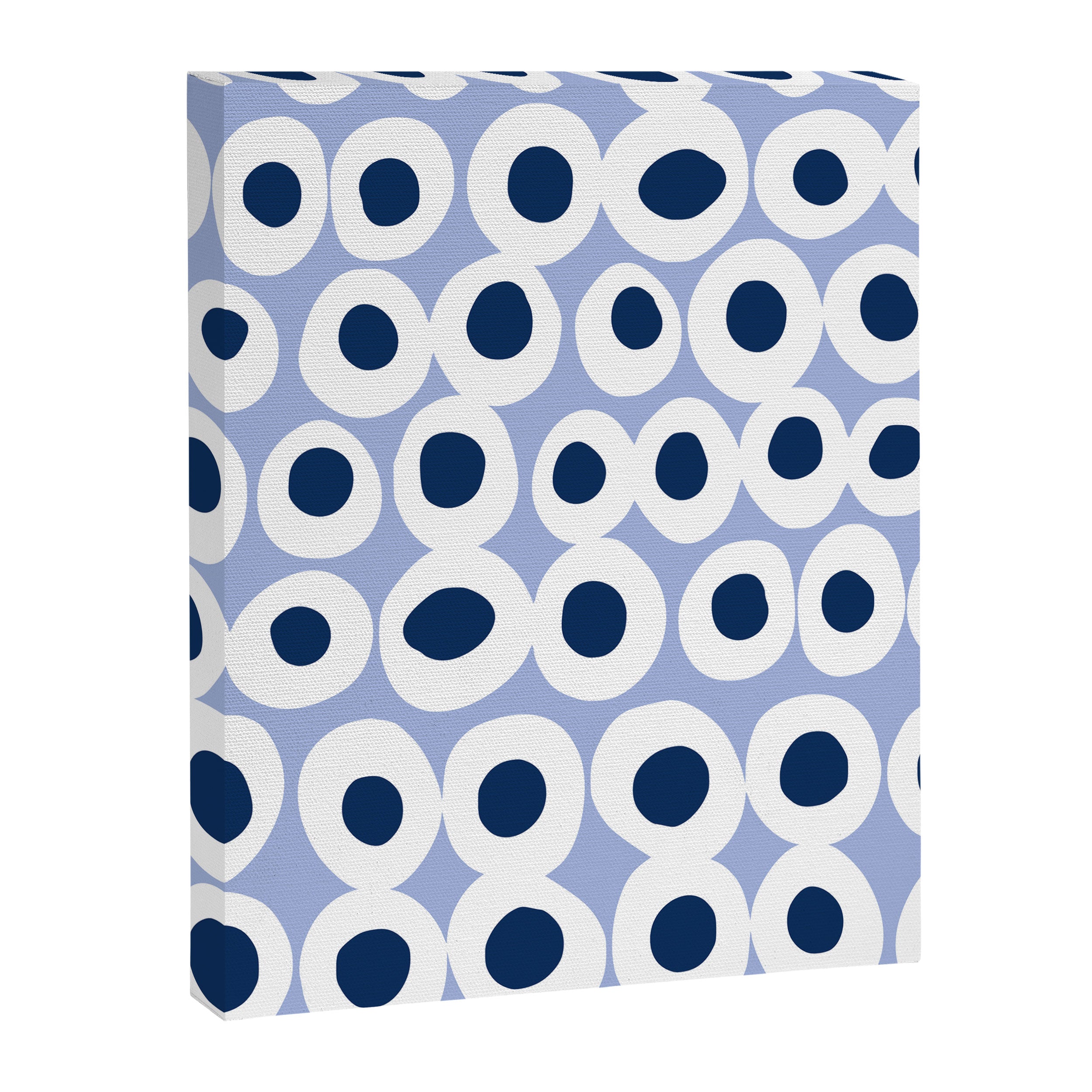 Wonderful bold dots blue Canvas Print Gallery Image 6