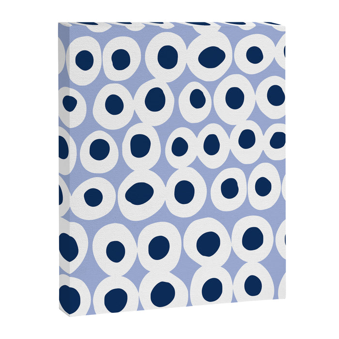 Wonderful bold dots blue Canvas Print Gallery Image 1