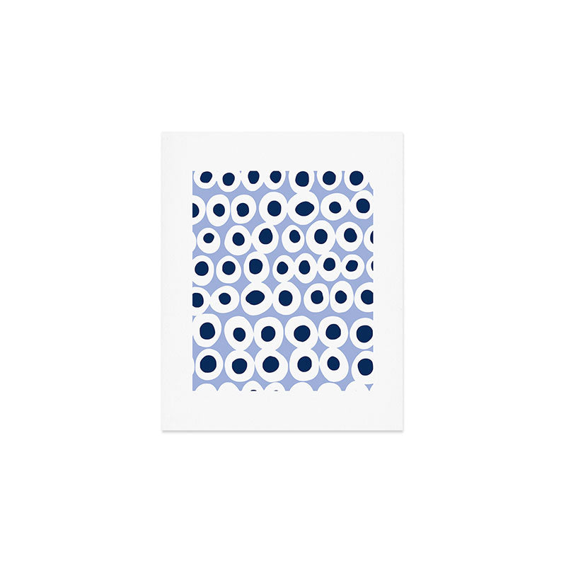 Wonderful bold dots blue Art Print Gallery Image 1