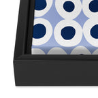 Wonderful bold dots blue Framed Canvas Print Gallery Image 3