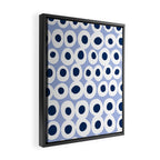 Wonderful bold dots blue Framed Canvas Print Gallery Image 2