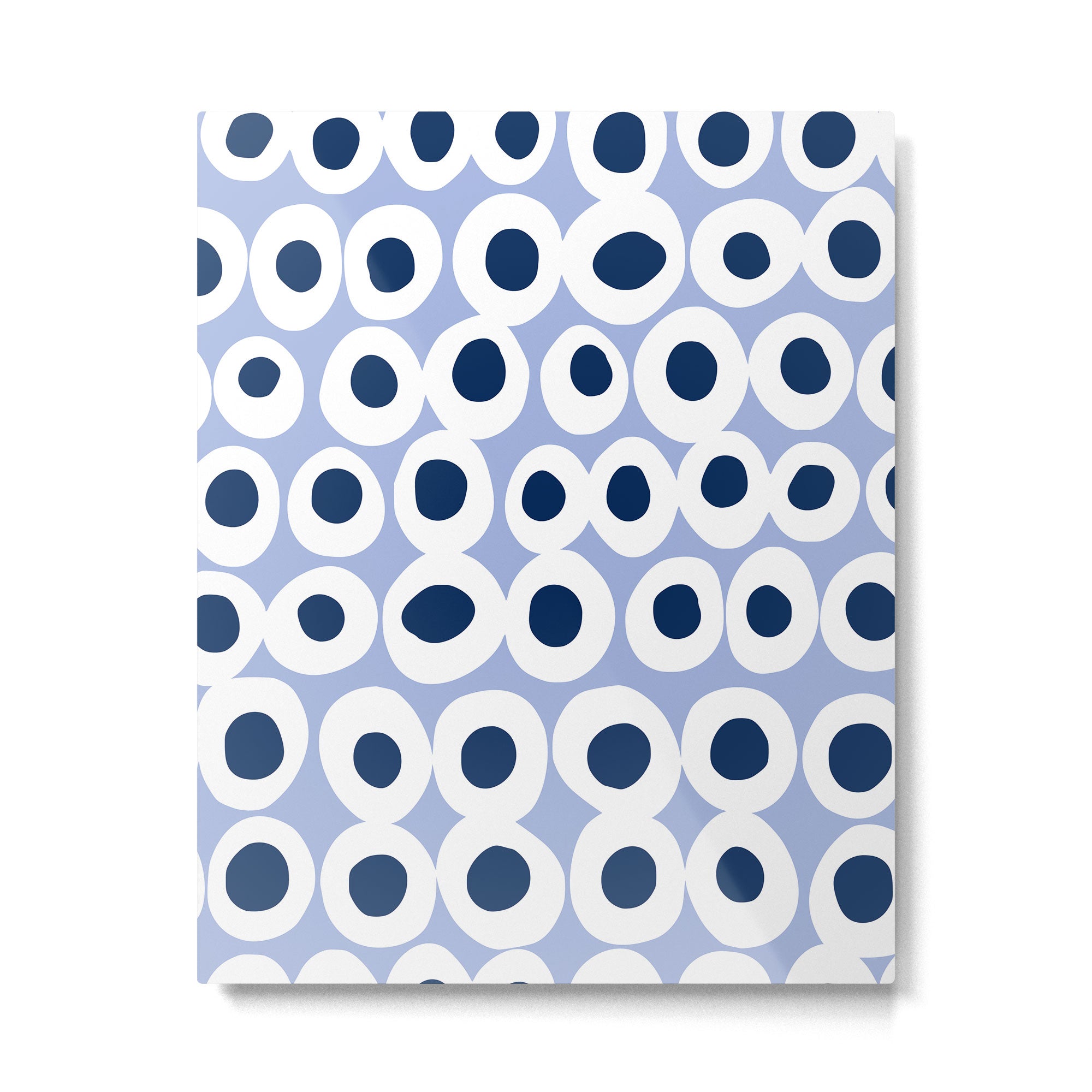 Wonderful bold dots blue Metal Print Gallery Image 4