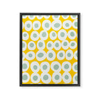 Wonderful bold dots yellow and mint Framed Canvas Print Gallery Image 6