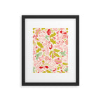 Wonderful ditsy holiday joy pink Framed Art Print Gallery Image 5