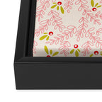 Wonderful holiday joy twigs and berrie soft pink Framed Canvas Print Gallery Image 3