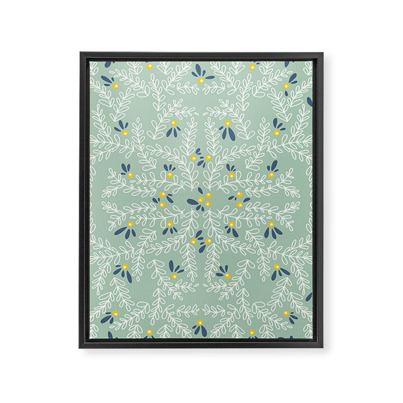 Wonderful holiday joy twigs mint Framed Canvas Print Gallery Image 8