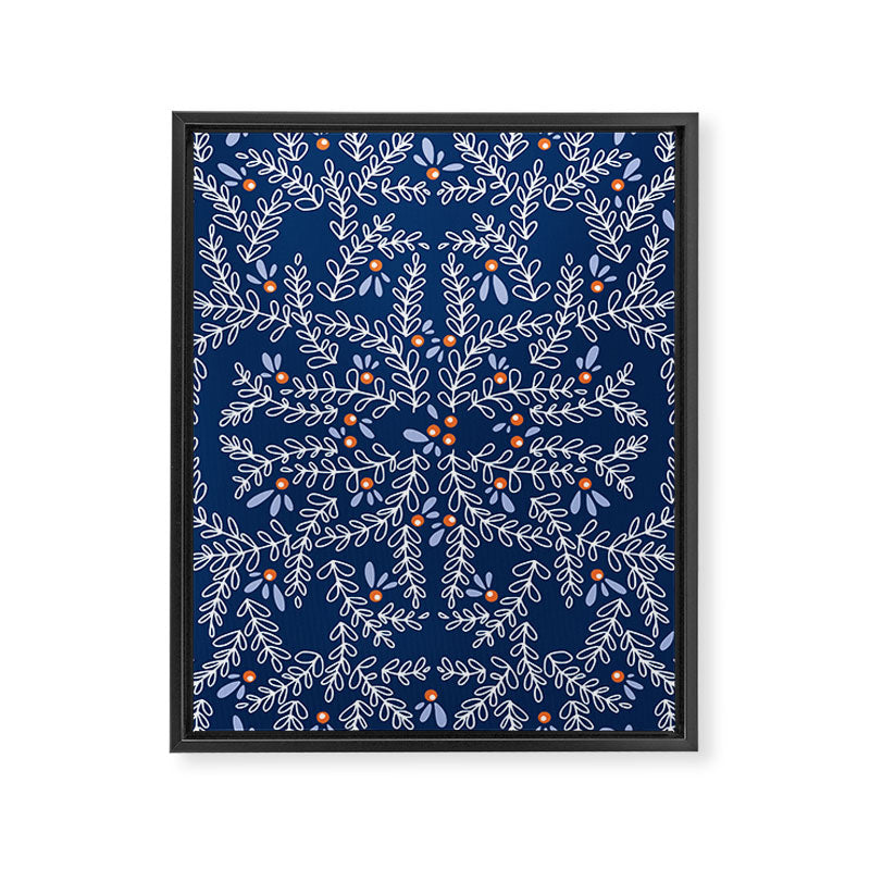 Wonderful twigs blue Framed Canvas Print Gallery Image 8