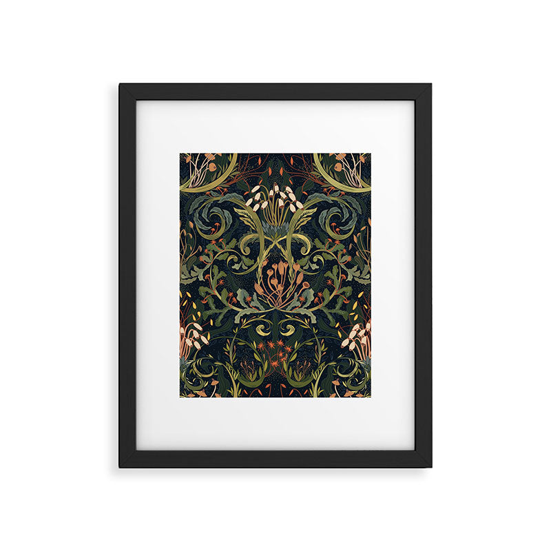 Woodland moss dark Framed Art Print Gallery Image 5