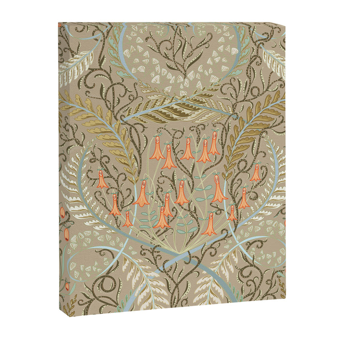 Woodland soil Morris style caramel Canvas Print Gallery Image 1