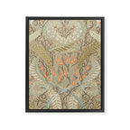 Woodland soil Morris style caramel Framed Canvas Print Gallery Image 6
