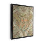 Woodland soil Morris style caramel Framed Canvas Print Gallery Image 2