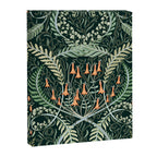 Woodland soil Morris style emerald Canvas Print Gallery Image 6