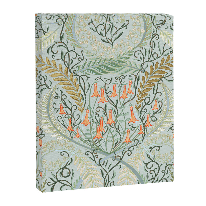 Woodland soil Morris style mint Canvas Print Gallery Image 1