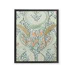 Woodland soil Morris style mint Framed Canvas Print Gallery Image 6