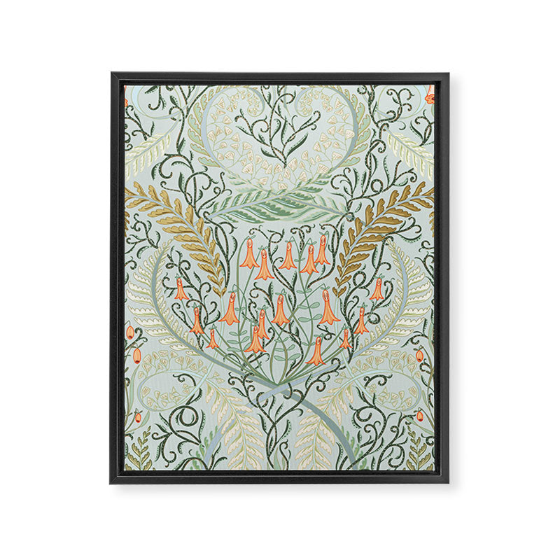 Woodland soil Morris style mint Framed Canvas Print Gallery Image 6