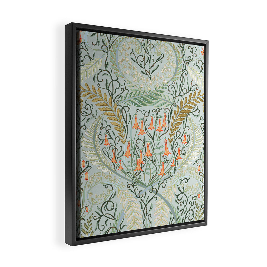 Woodland soil Morris style mint Framed Canvas Print Gallery Image 2