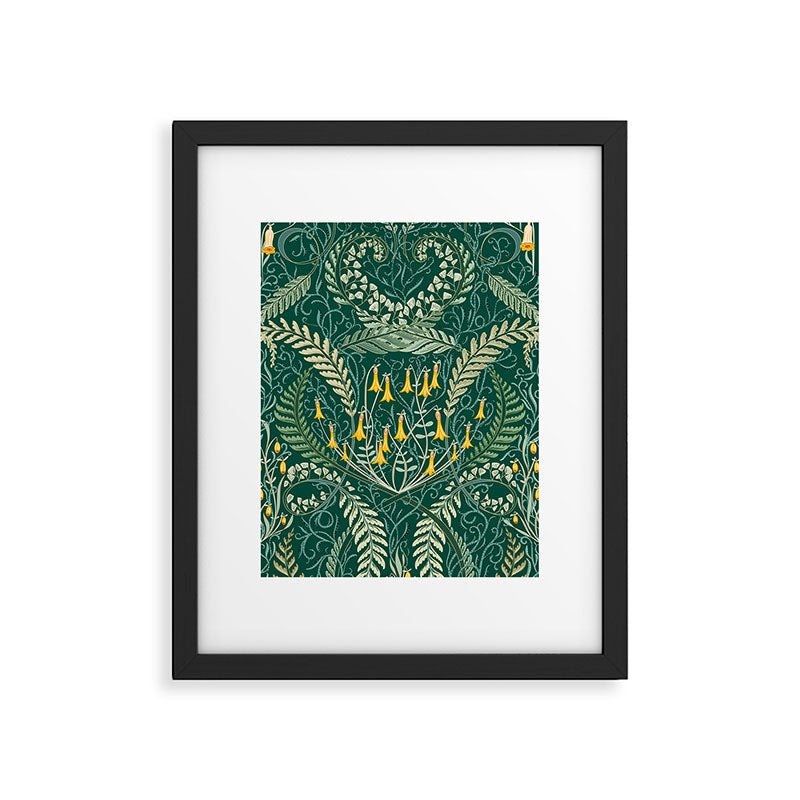 Woodland soil Morris style shining emerald Framed Art Print Gallery Image 5