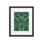Woodland soil Morris style shining emerald Framed Art Print Gallery Image 5
