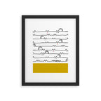 yellow meouw Framed Art Print Gallery Image 6