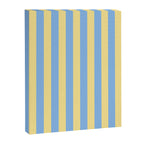 Bold Vertical Stripes Pattern - butter yellow and blue Canvas Print Gallery Image 8