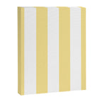 Bold Vertical Stripes Pattern - butter yellow and white Canvas Print Gallery Image 8
