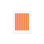 Bold Vertical Stripes Pattern (pink/orange) Art Print Gallery Image 1