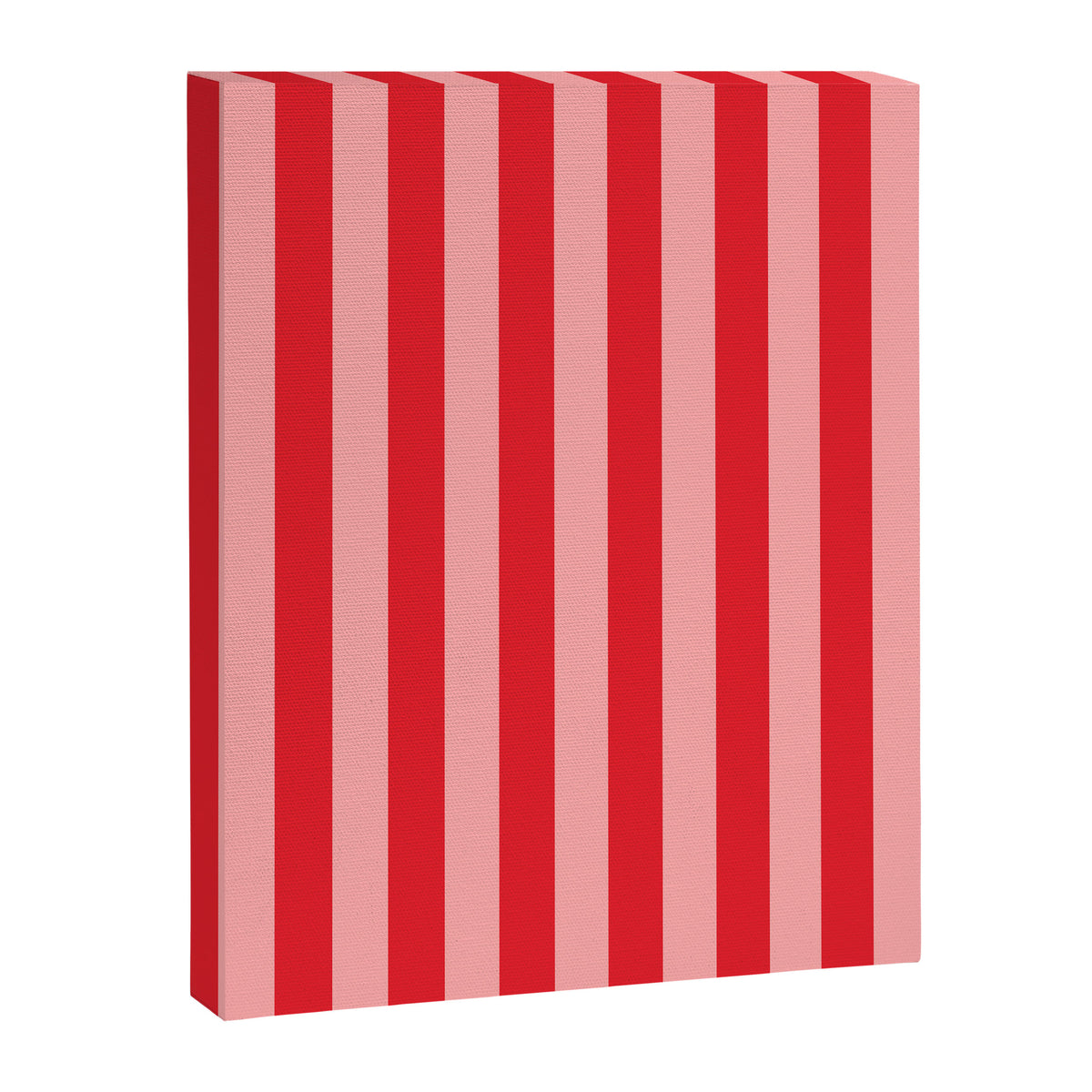 Bold Vertical Stripes Pattern (red/pink) Canvas Print Gallery Image 8