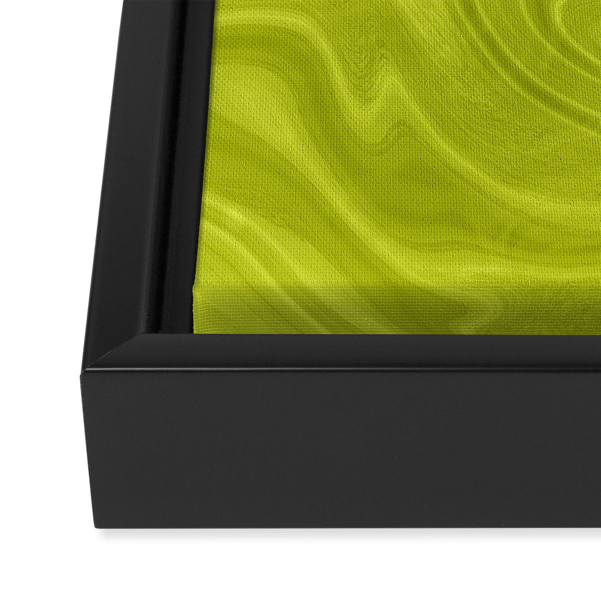 Chartreuse Swirl Marble Framed Canvas Print Gallery Image 3