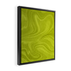 Chartreuse Swirl Marble Framed Canvas Print Gallery Image 2