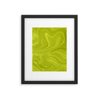 Chartreuse Swirl Marble Framed Art Print Gallery Image 6