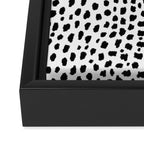 Dalmatian Spots (black/white) Framed Canvas Print Gallery Image 3