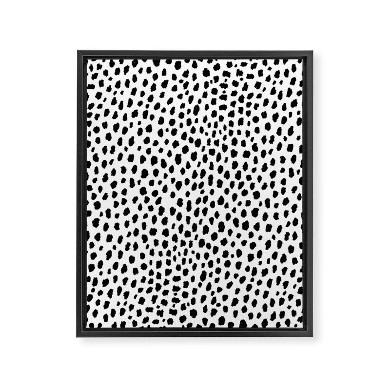 Dalmatian Spots (black/white) Framed Canvas Print Gallery Image 8