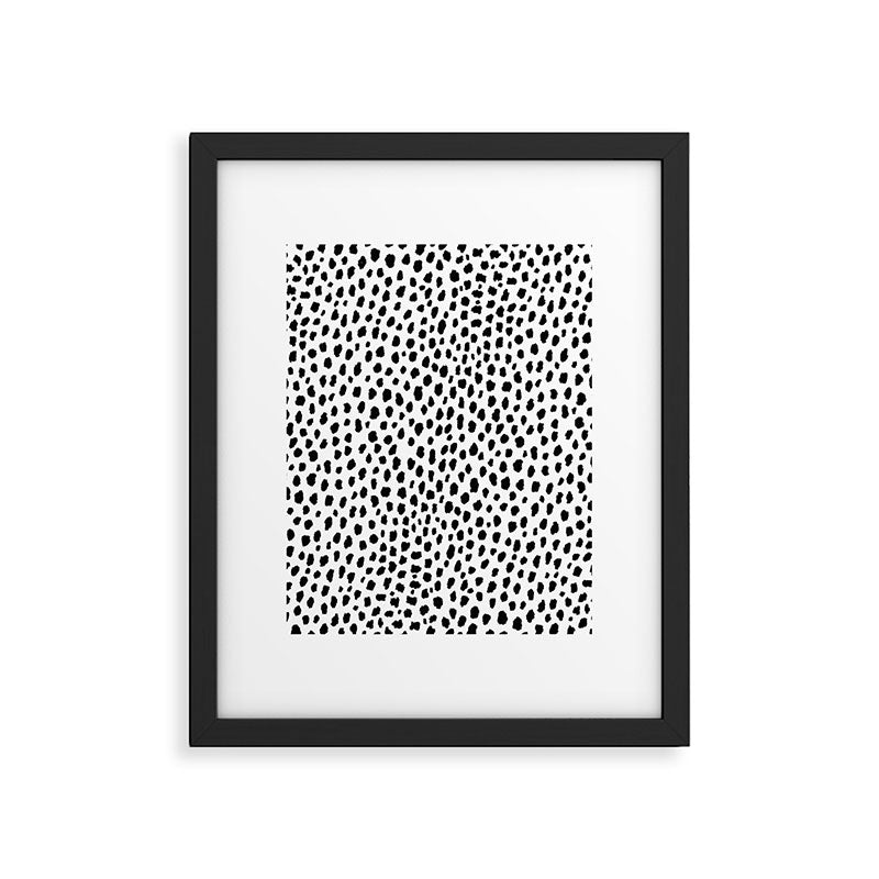 Dalmatian Spots (black/white) Framed Art Print Gallery Image 6