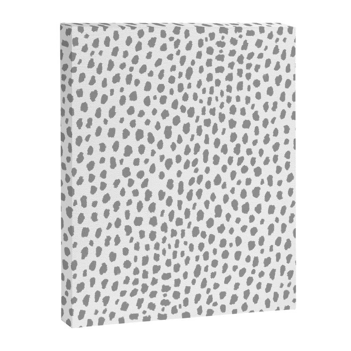 Gray Dalmatian Spots (gray/white) Canvas Print Gallery Image 1