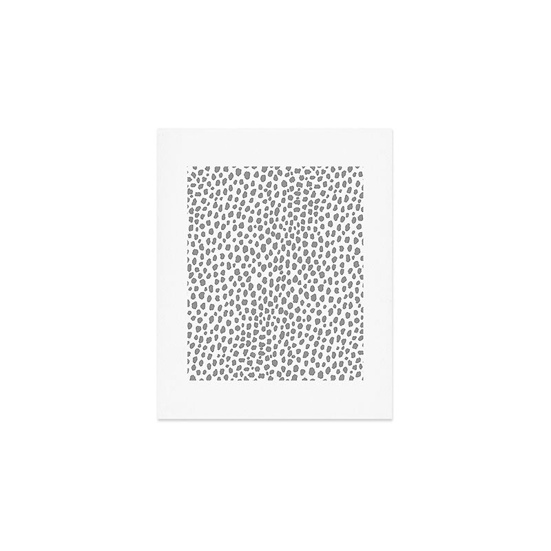 Gray Dalmatian Spots (gray/white) Art Print Gallery Image 1