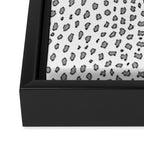 Gray Dalmatian Spots (gray/white) Framed Canvas Print Gallery Image 3