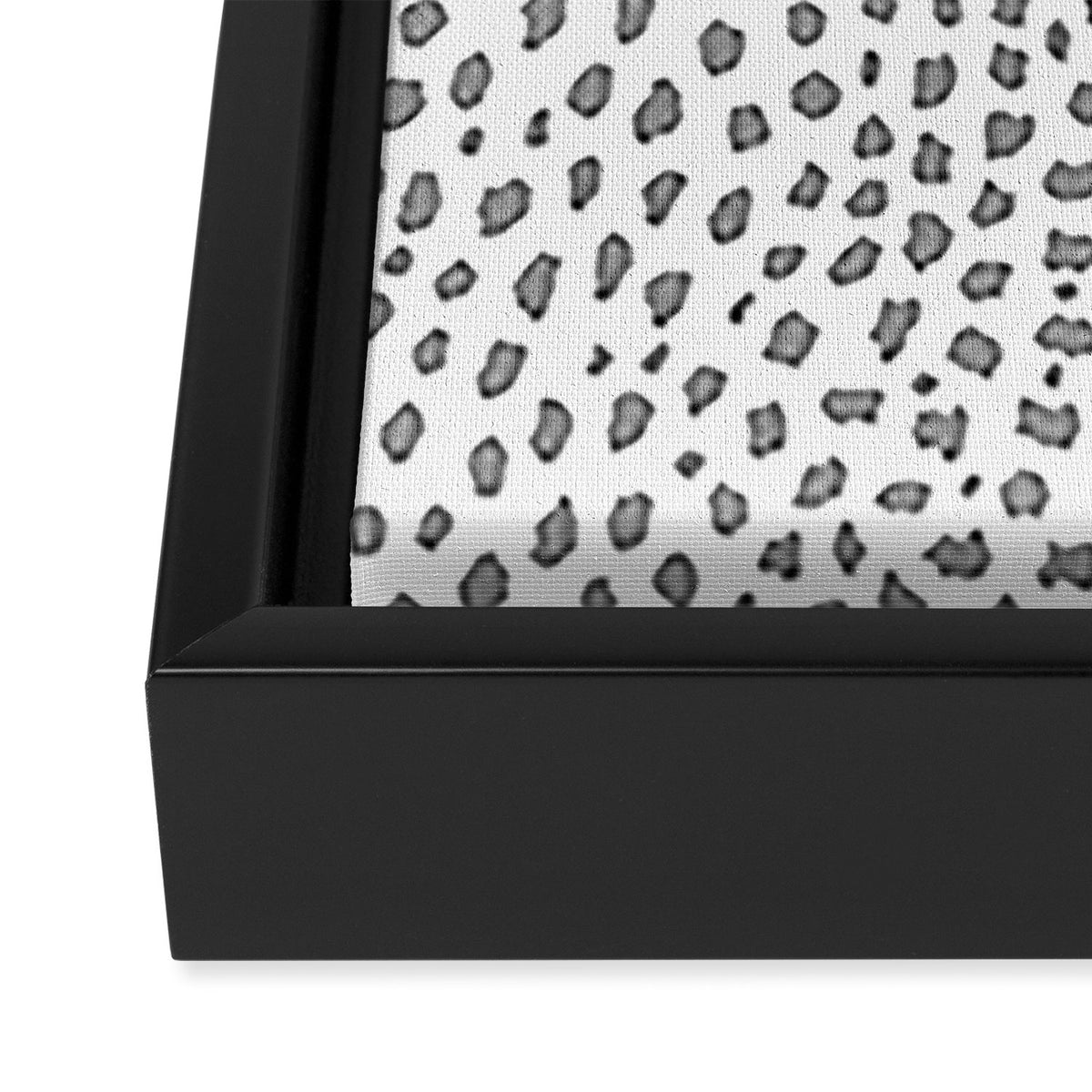 Gray Dalmatian Spots (gray/white) Framed Canvas Print Gallery Image 3