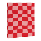 Hand Drawn Checkerboard Pattern (red/pink) Canvas Print Gallery Image 8